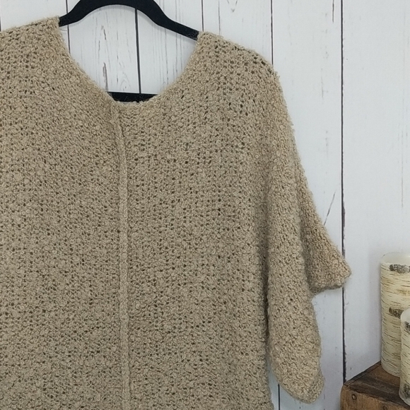 Cheap Monday Zyracuse Wool Mohair Sweater Swedish Oversize Tan Boucle Teddy Bear - Picture 6 of 16